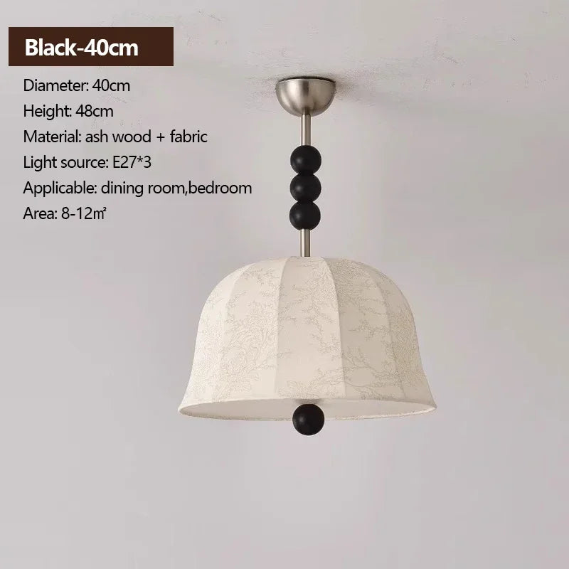 lustre rétro en tissu lumineux pour décoration intérieure