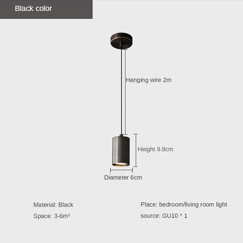 Suspension LED design moderne cylindrique