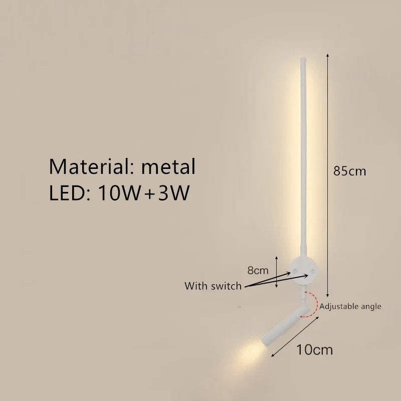 applique murale led minimaliste angle réglable 3000k