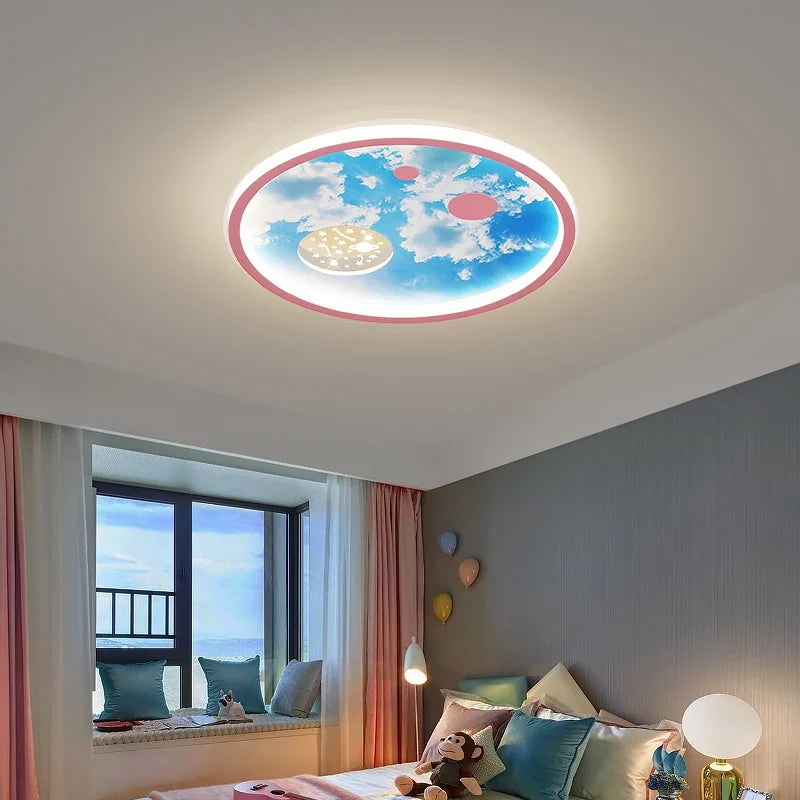 lustre nordique lumineux pour enfants style dessin animé