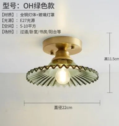 plafonnier led nordique vintage en verre pour intérieur moderne