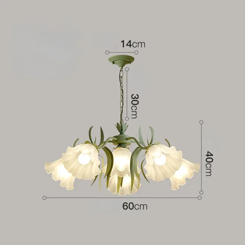 lustre à fleurs médiéval style nordique pour intérieur élégant