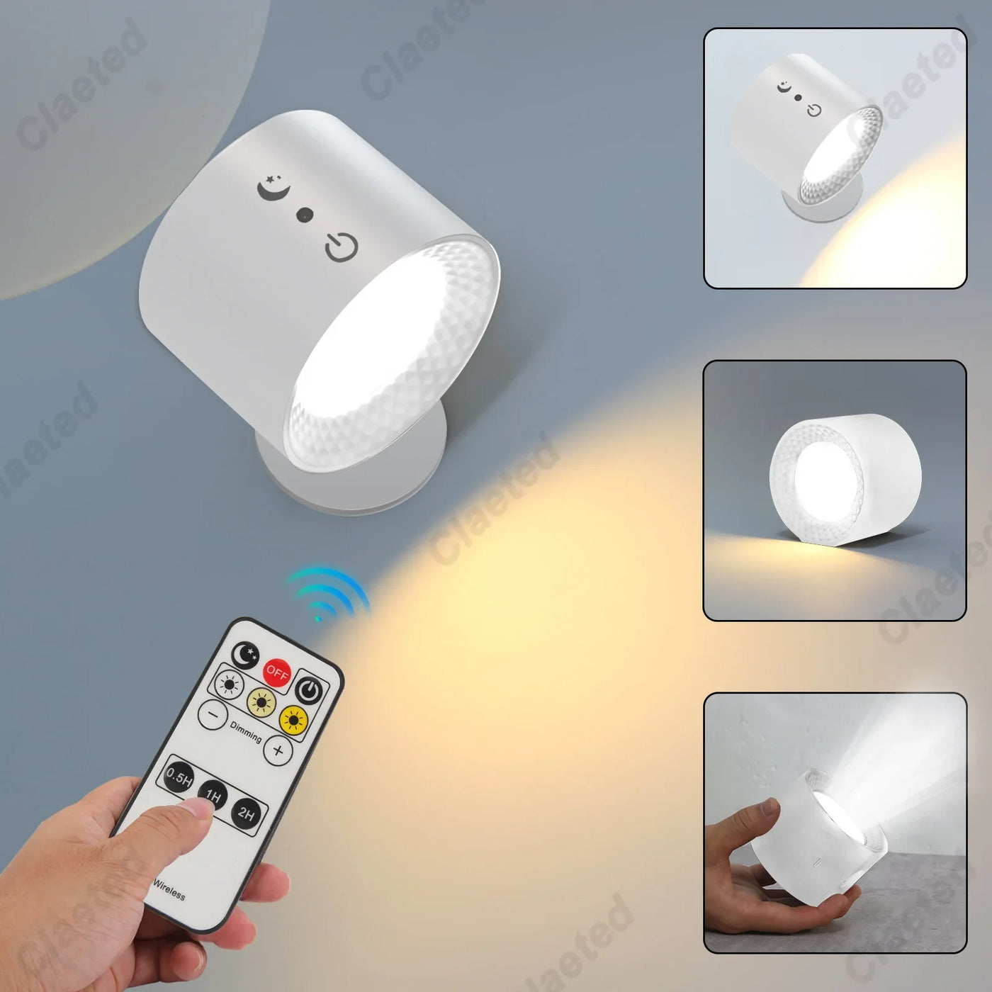 Tactile et télécommande intérieure sans fil Applique murale rechargeable alimenté par batterie LED appliques murales sans fil avec chargement USB