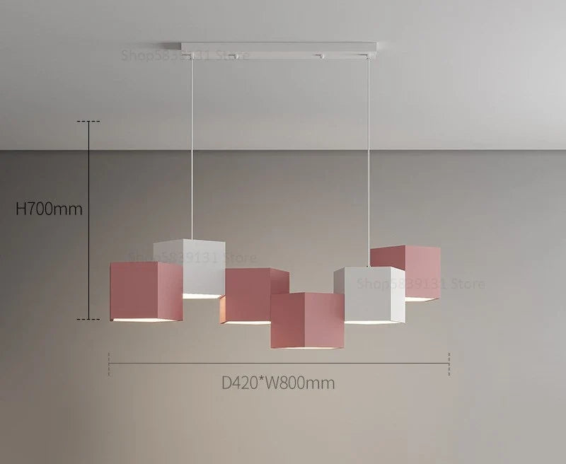 lustre moderne simple style nordique créatif prisme hexagonal éclairage intérieur