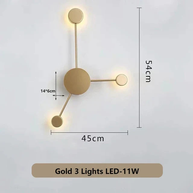 Modern Nordic Black Wall Lamp  AC110V AC220V Bedroom Bedside Wall Sconce Light Art Decoration Fixtures Living Room Wall Lights