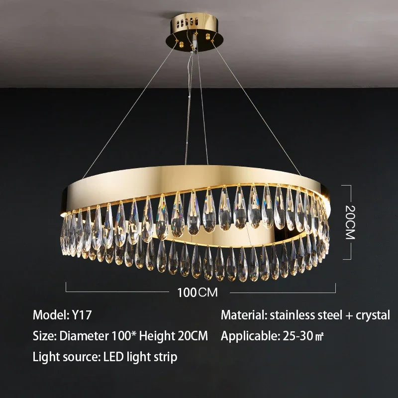 lustre en cristal de luxe pour éclairage décoratif intérieur