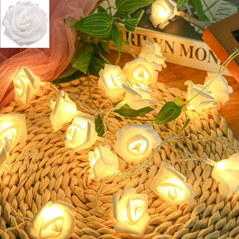 guirlande lumineuse roses en mousse pour mariage et saint valentin