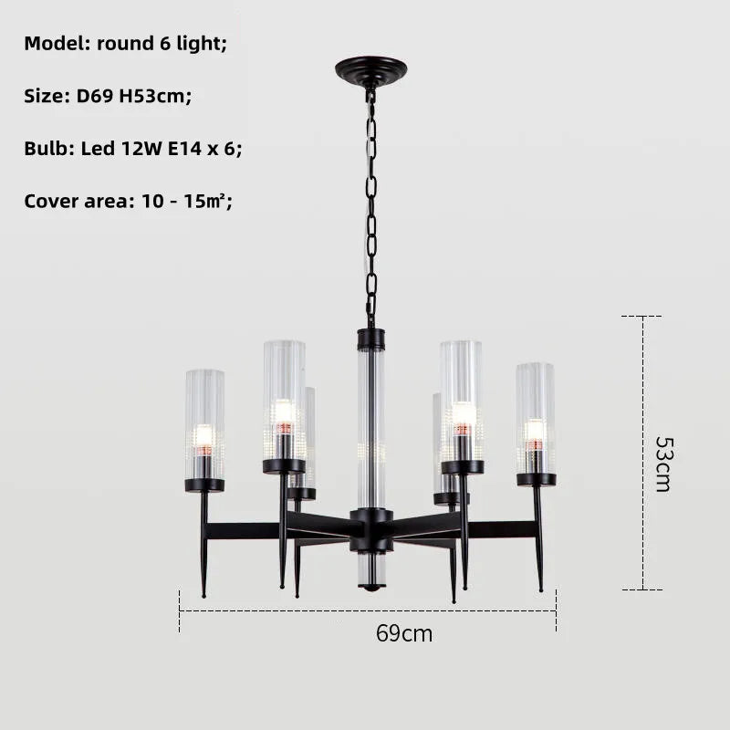 Lustre métal or verre LED