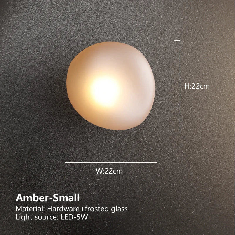 Applique murale LED en galets au Design nordique