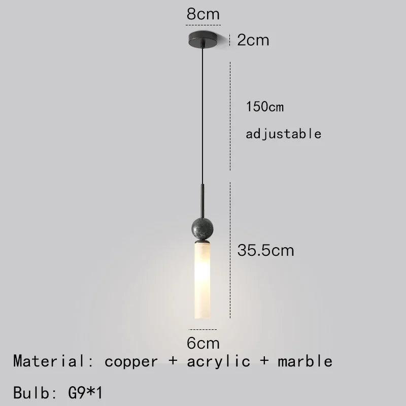 Suspension en marbre naturel