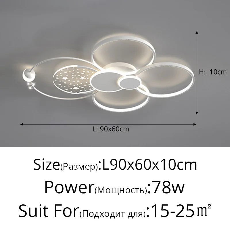 plafonnier led doré style nordique créatif pour toute la maison