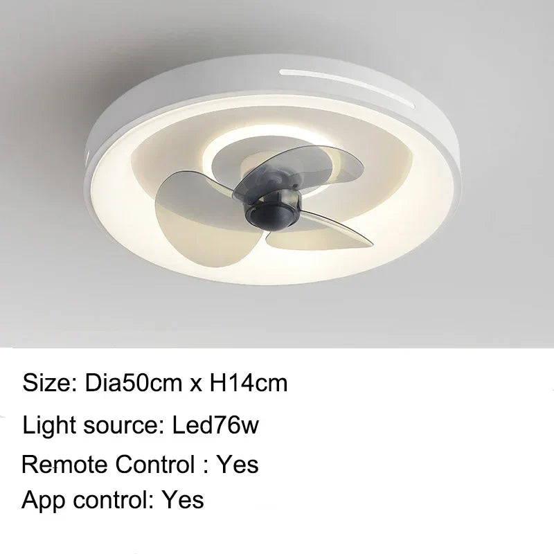plafonnier intelligent avec ventilateur et télécommande pour enfants