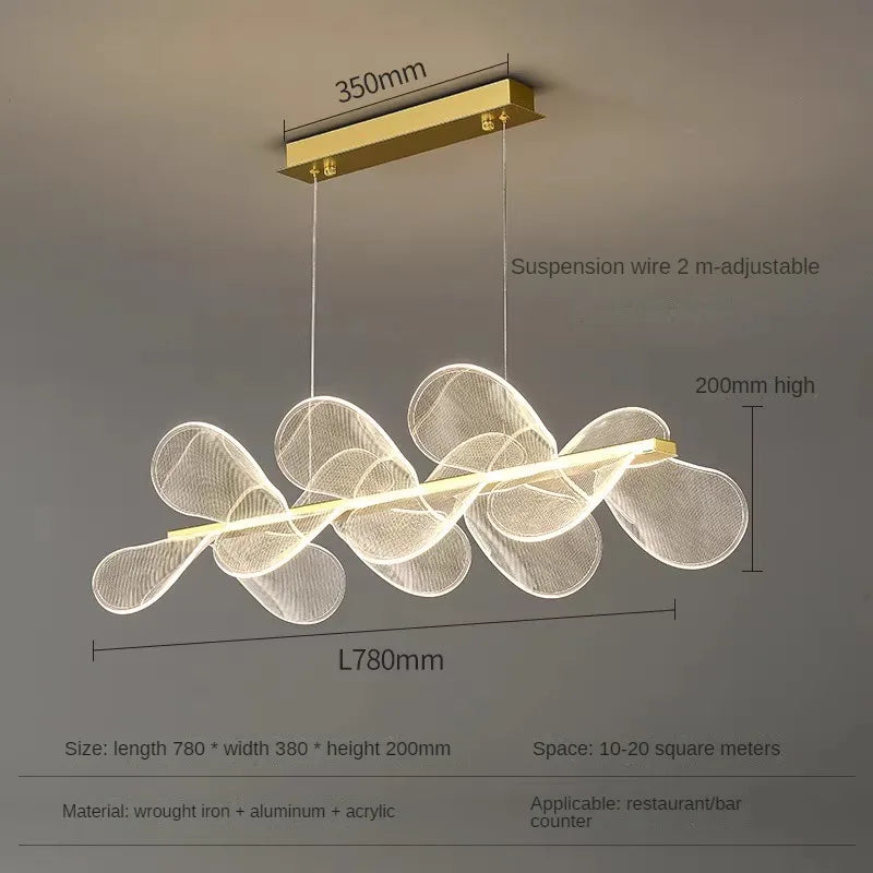 lustre en acrylique minimaliste design créatif à pétales