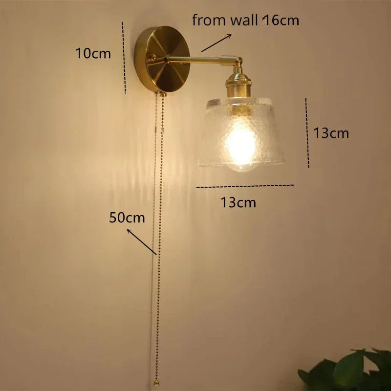 applique murale rotative en verre style nordique japonais avec miroir