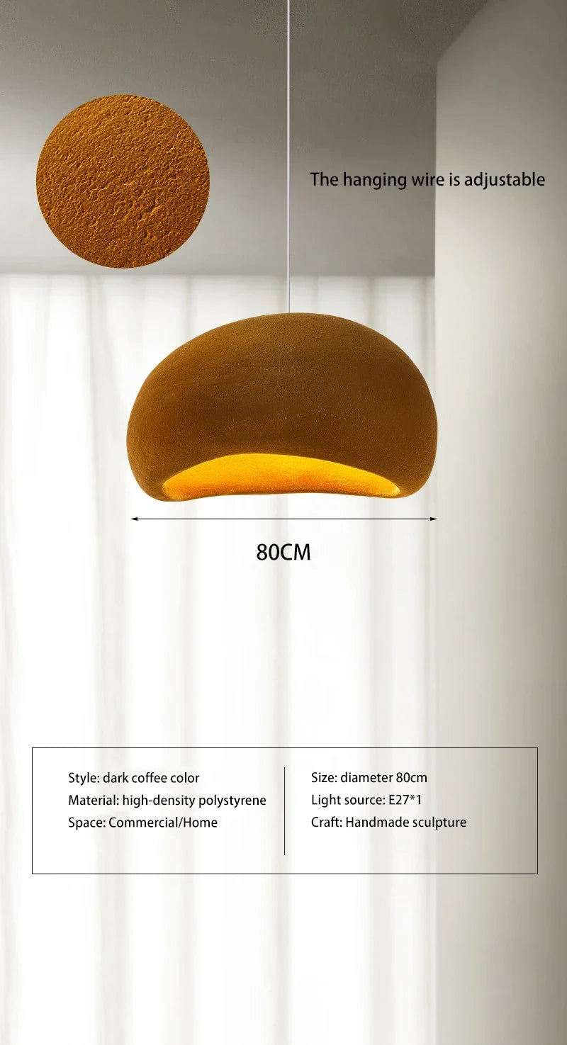 Suspension en polystyrène colorée aux formes arrondies design