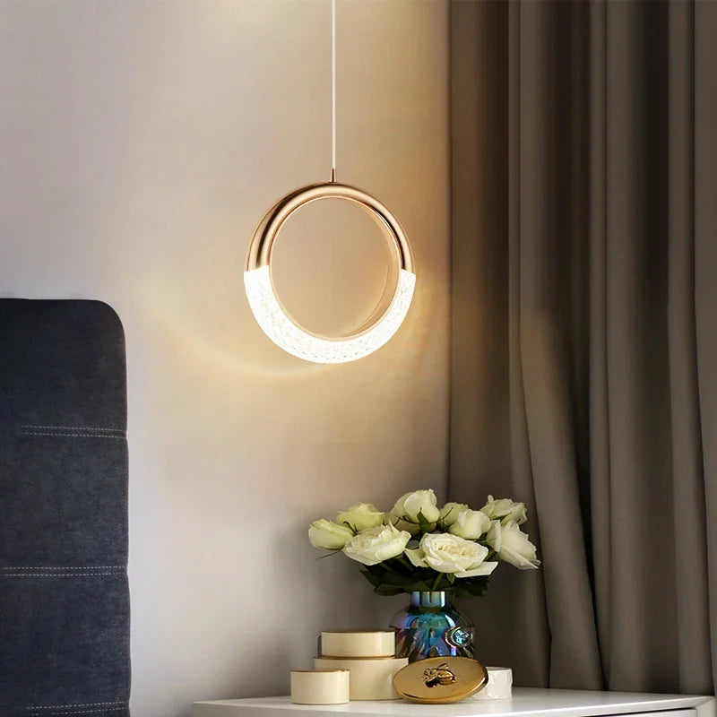 Lustre nordique ovale en cristal LED