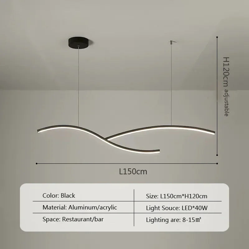 suspension moderne en acrylique pour intérieur design élégant