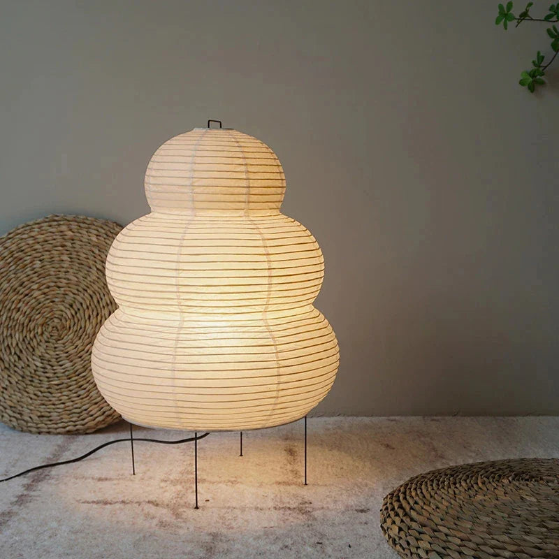 lampe de Table Style japonais papier de riz trépied lampe de bureau décor à la maison lumières créatives salon étude chambre lampe E27 lumières pour la maison