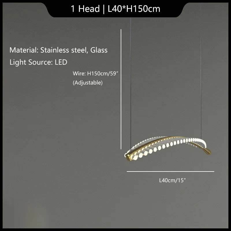 lustre suspendu en verre design pour intérieur élégant