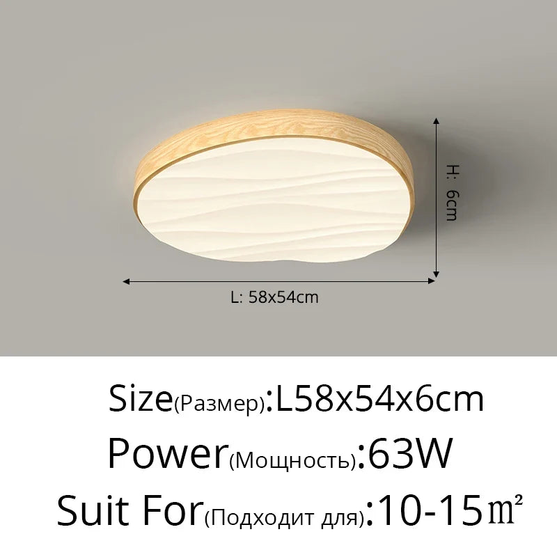 lustres en grain de bois modernes et simples pour éclairage domestique
