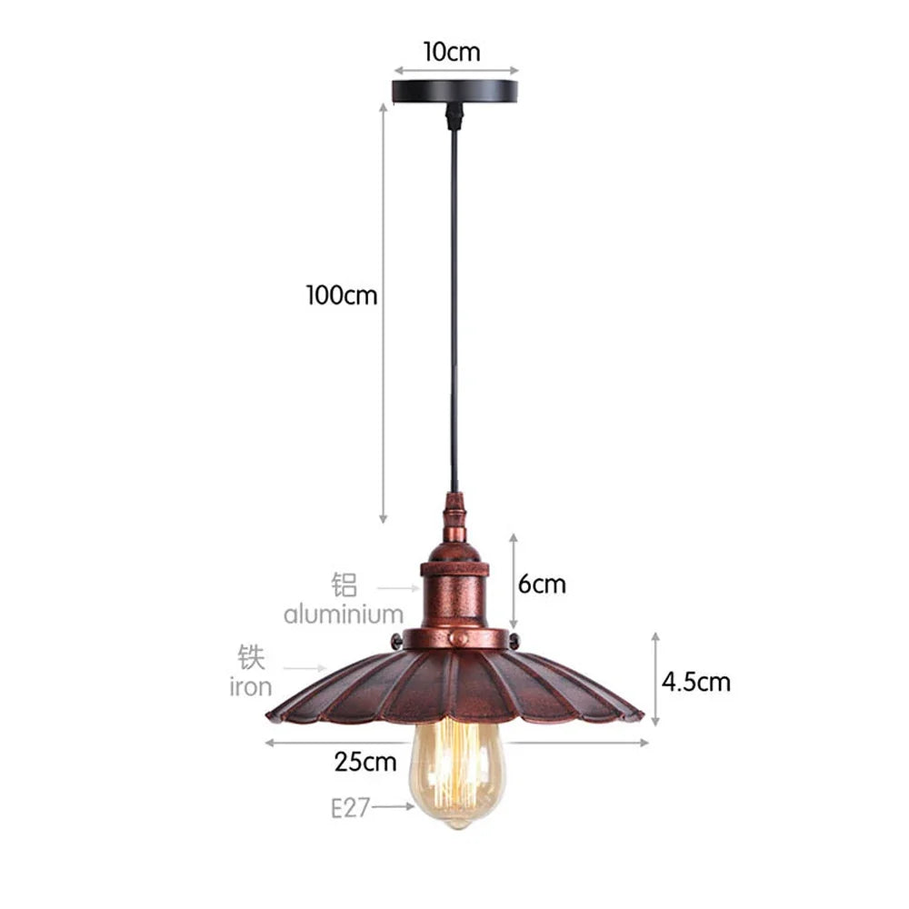 lustre rouille metal plafond maison restaur