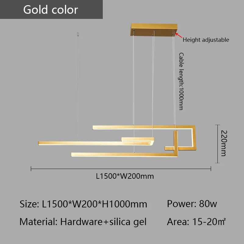 lustre suspendu moderne connecté pour maison intelligente