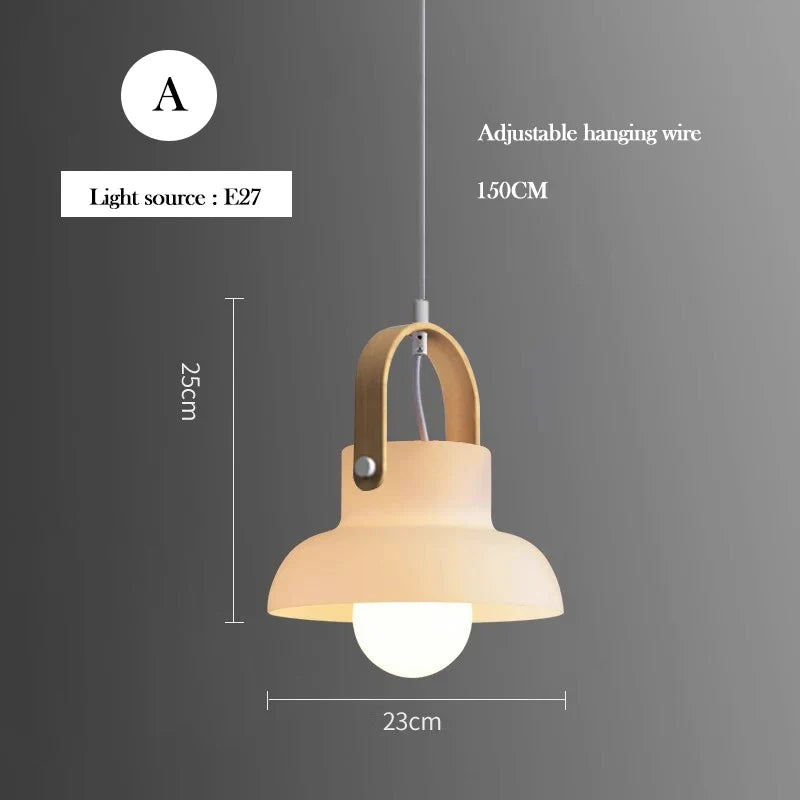 lustre en verre et bois design moderne minimaliste pour intérieur