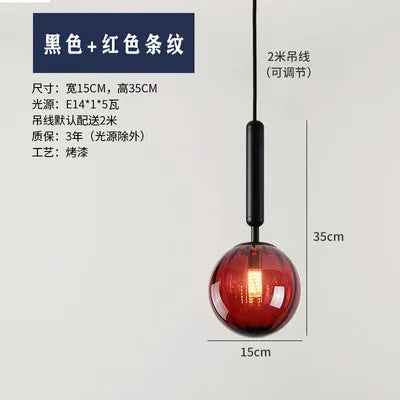 suspension moderne en verre pour décoration intérieure élégante