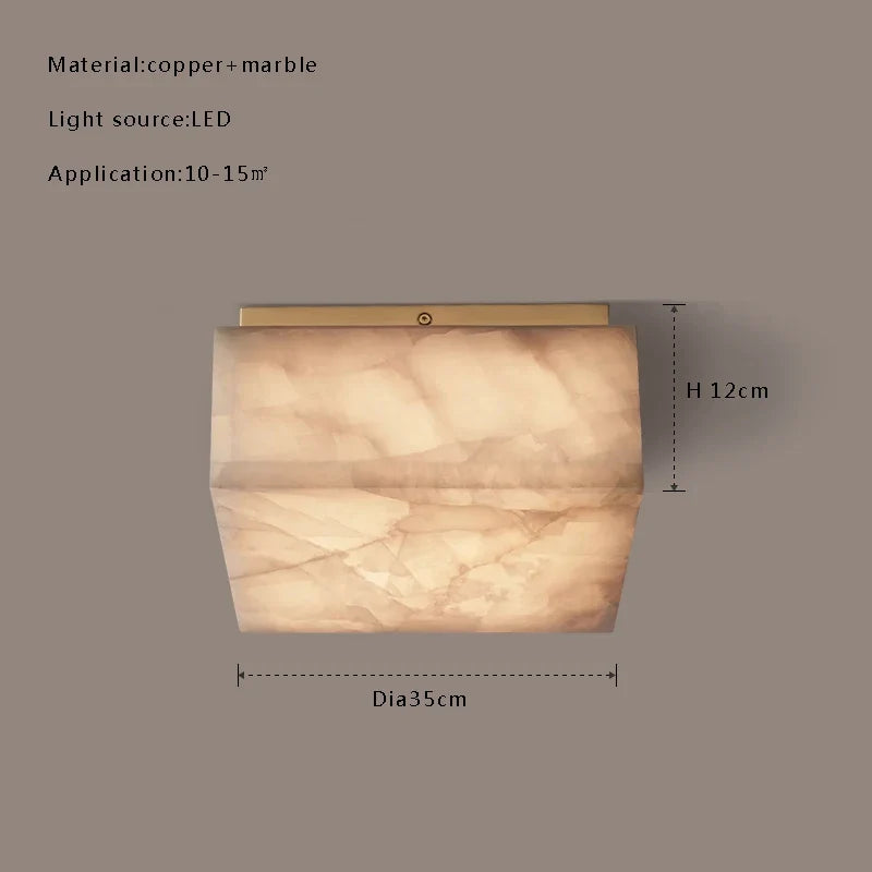 plafonnier led design moderne en marbre naturel haut de gamme