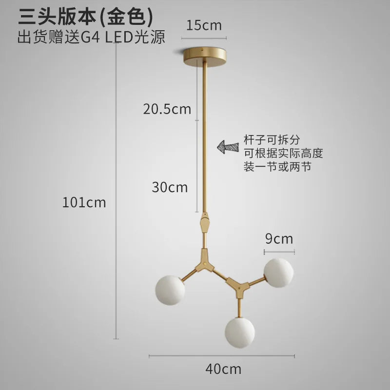 lustre moderne décoratif pour un intérieur nordique élégant