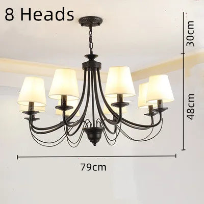 lustre en fer forgé noir et blanc design intérieur moderne