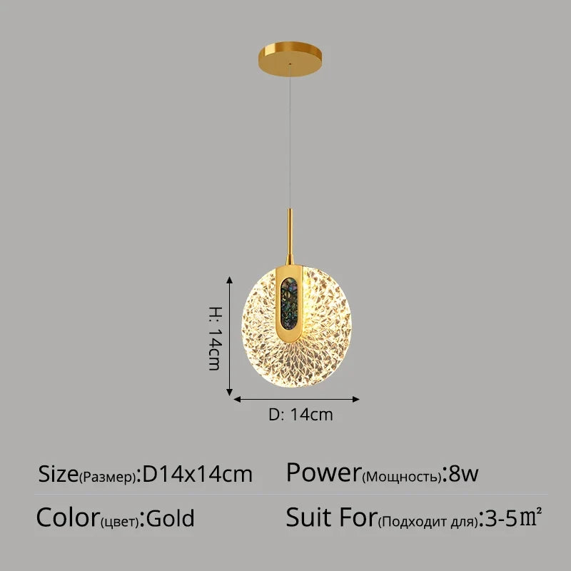 lustre moderne simple de luxe à tête unique