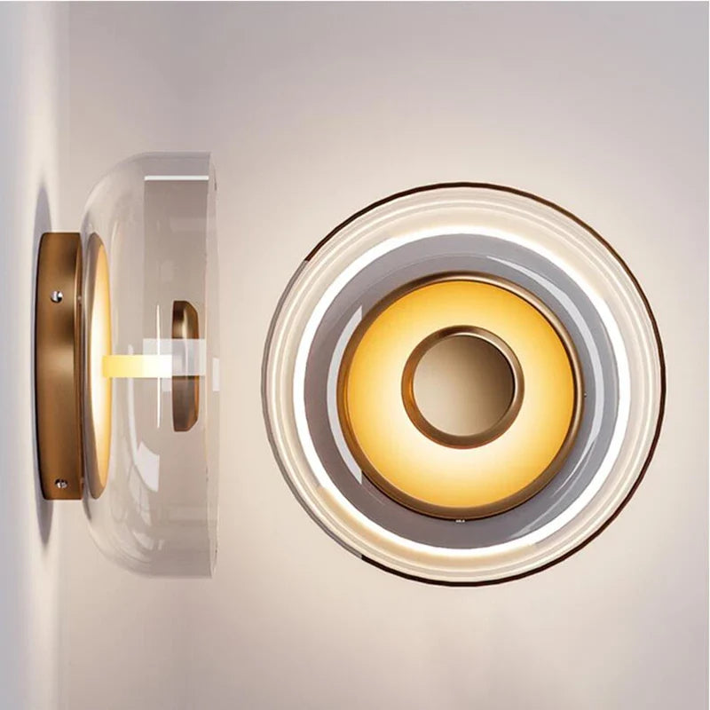 Applique murale intérieure nordique moderne en verre Led bol éclairage salon chevet applique murale couloir escaliers allée balcon décor lampes