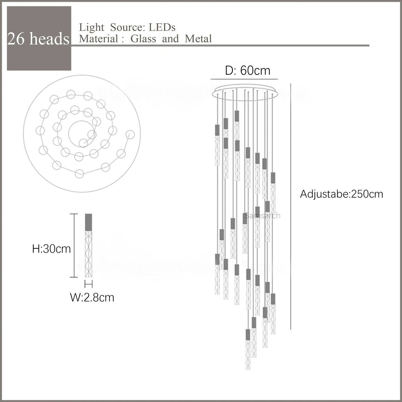 lustre en or lampe d'escalier moderne LED éclairage intérieur en cristal spirale