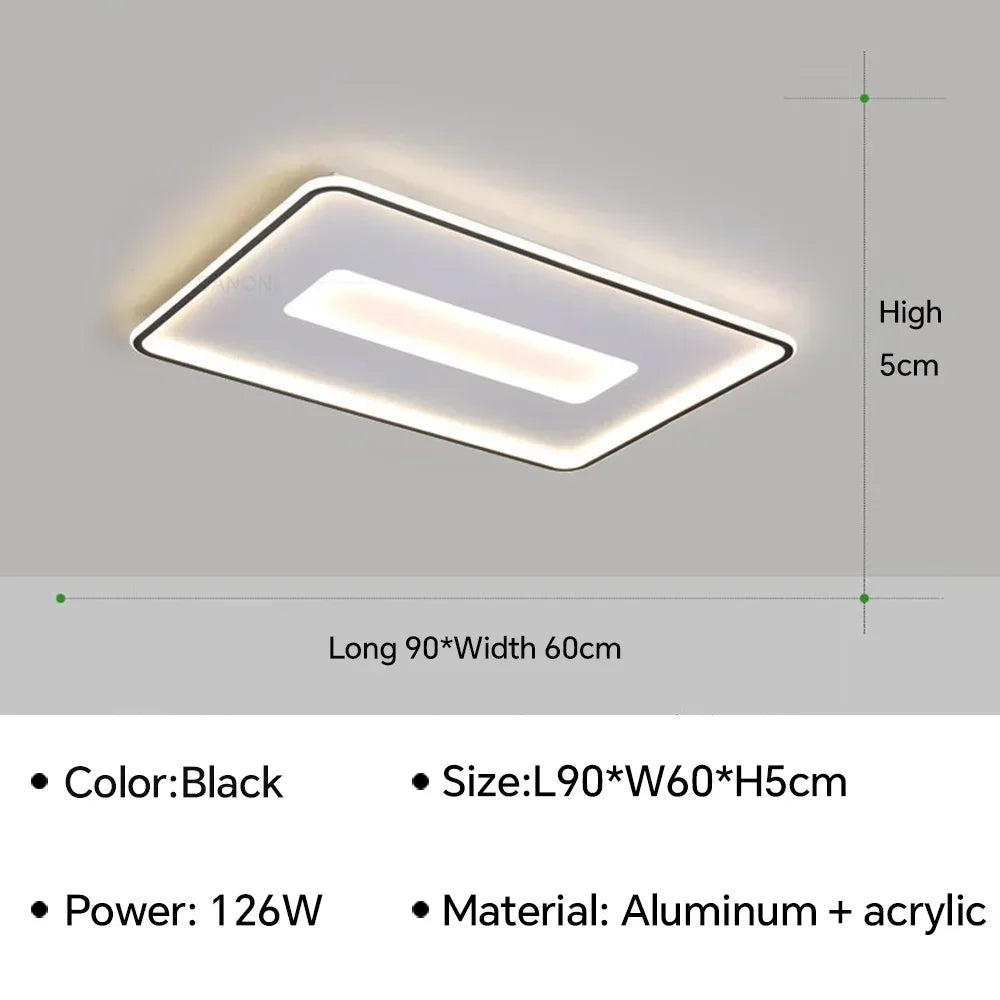 lustre moderne à leds pour décoration intérieure élégante
