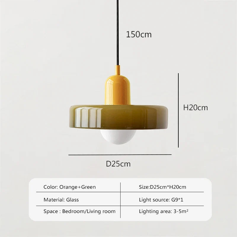 lampe suspendue nordique en verre bonbon pour intérieur décoratif