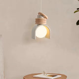 lustre led en résine 	 style avec cordon réglable