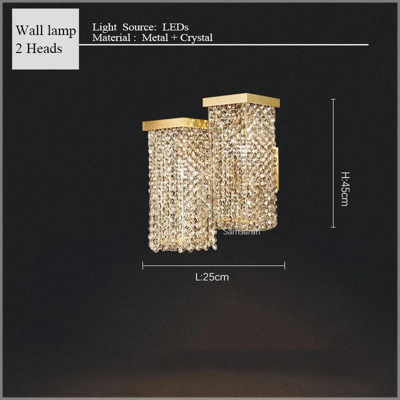 lustre moderne en cristal pour décoration élégante et raffinée