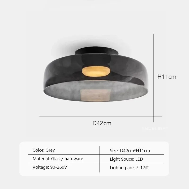 plafonnier led design nordique simple bol en verre luminaire décoratif d'intérieur