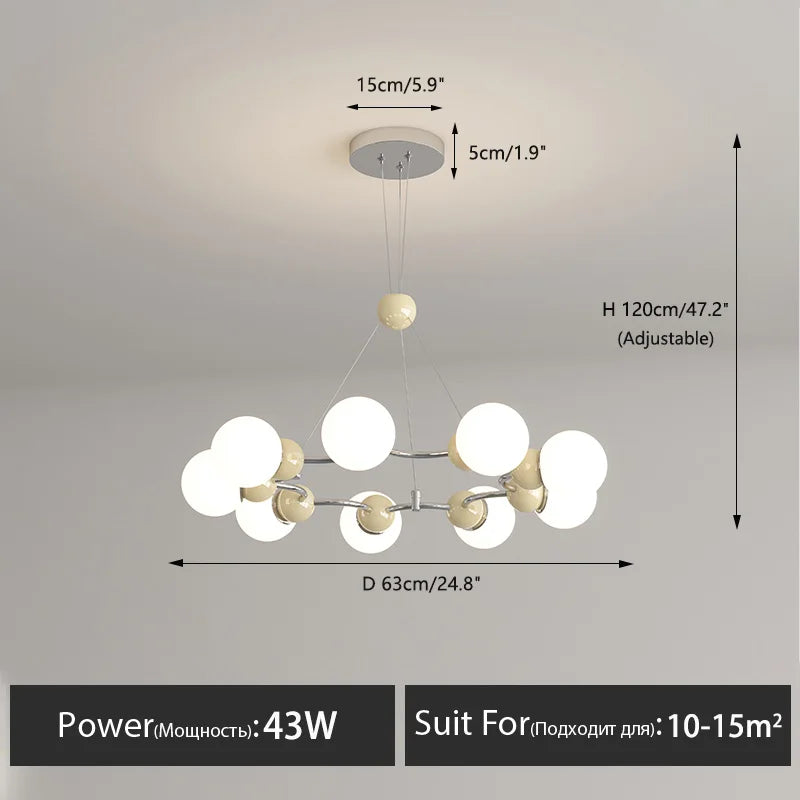 suspension moderne led pour décoration intérieure élégante