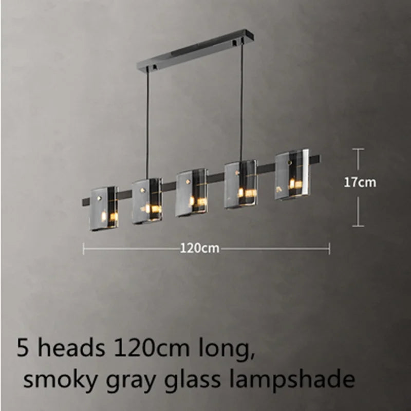 lustre à led postmoderne en cristal pour intérieur élégant