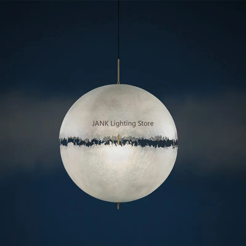 Suspension design italien forme lune éclairage led haut de gamme