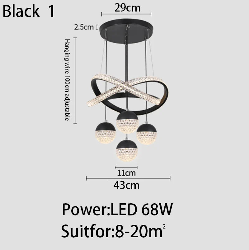 suspension moderne lumineuse pour restaurant bar ou appartement