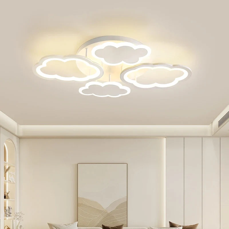 lustre en forme de nuage blanc pour enfants romantique