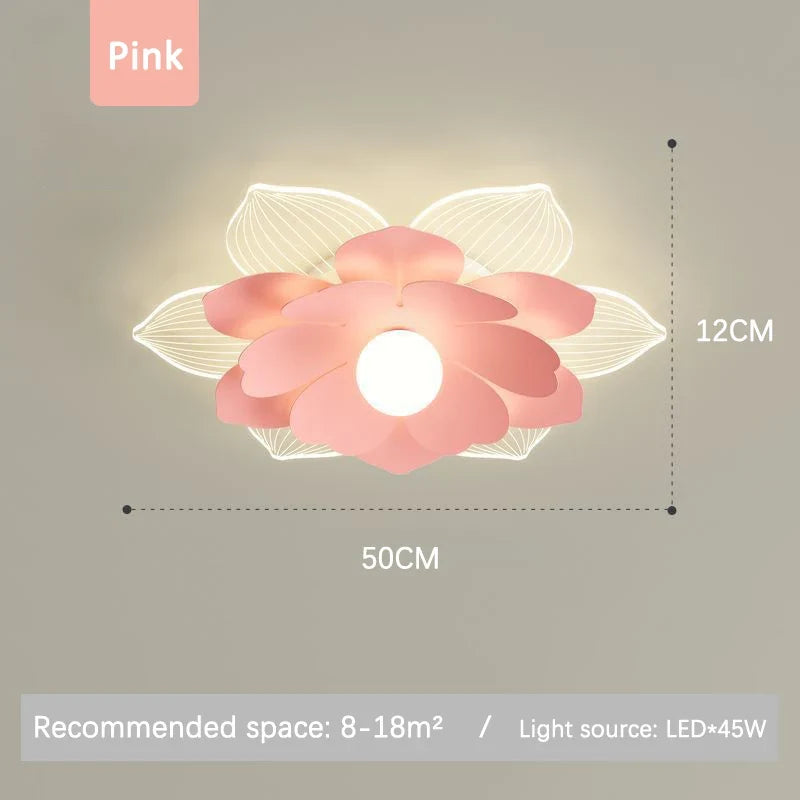 plafonnier moderne à fleurs en pétales pour décoration intérieure