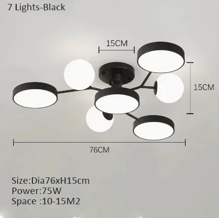 lustre led créatif pour éclairage intérieur moderne