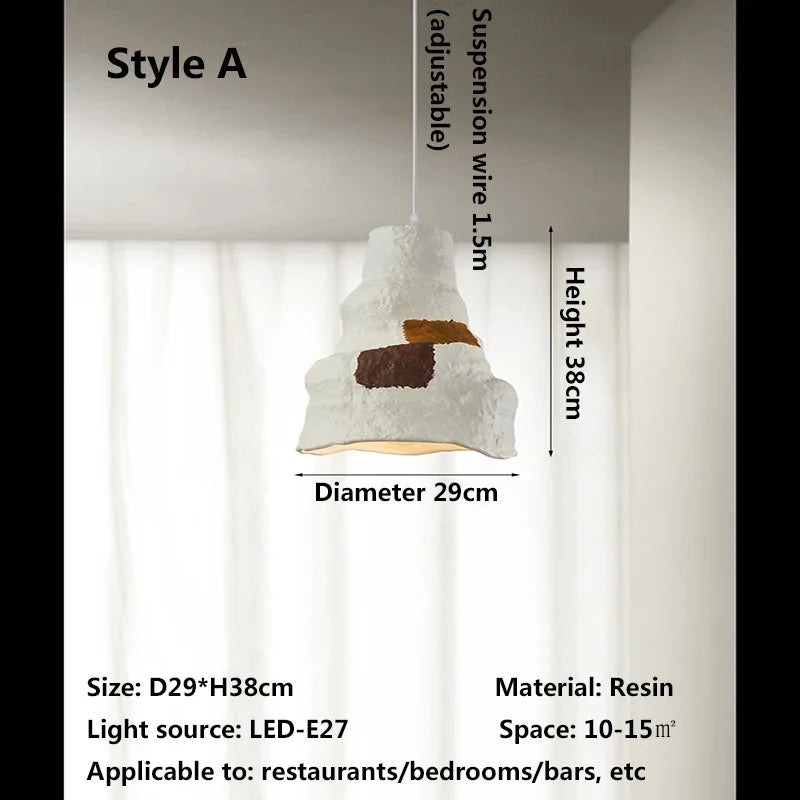 lustre nordique wabi sabi design moderne éclairage décoratif pour café