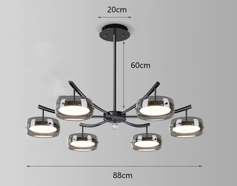 lustre décoratif éclairage intérieur suspendu pour salon