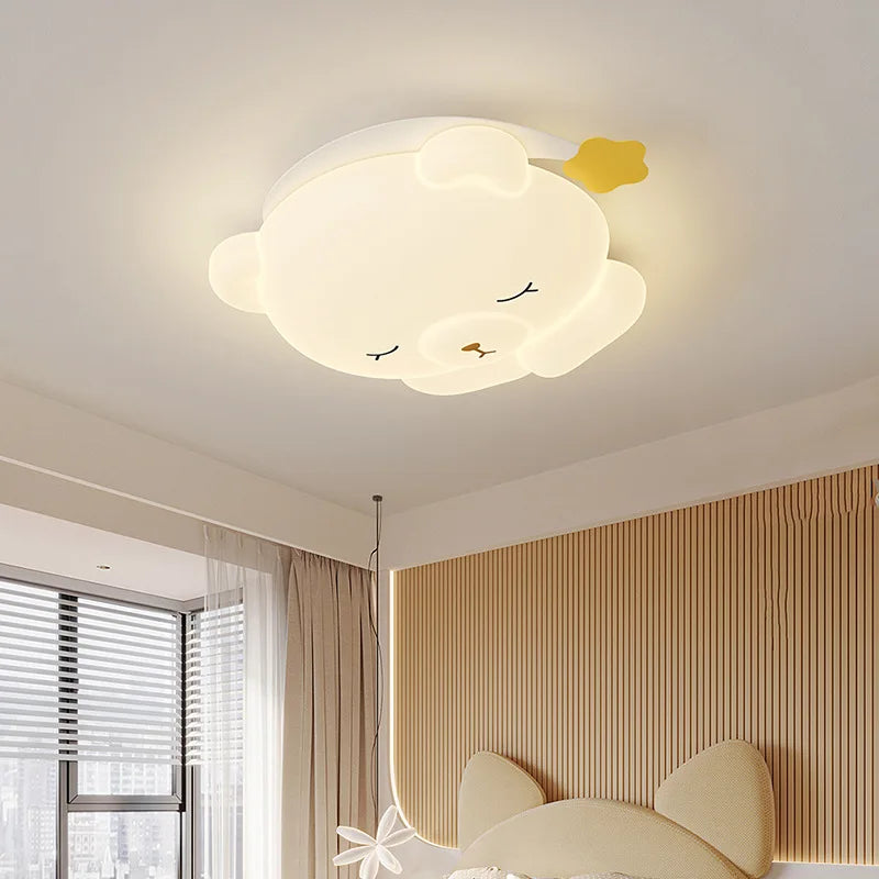 Mignon bonnet de nuit ours lampe chambre d'enfants plafonniers romantique chaud chambre de bébé garçon fille chambre plafonniers dessin animé chambre décor