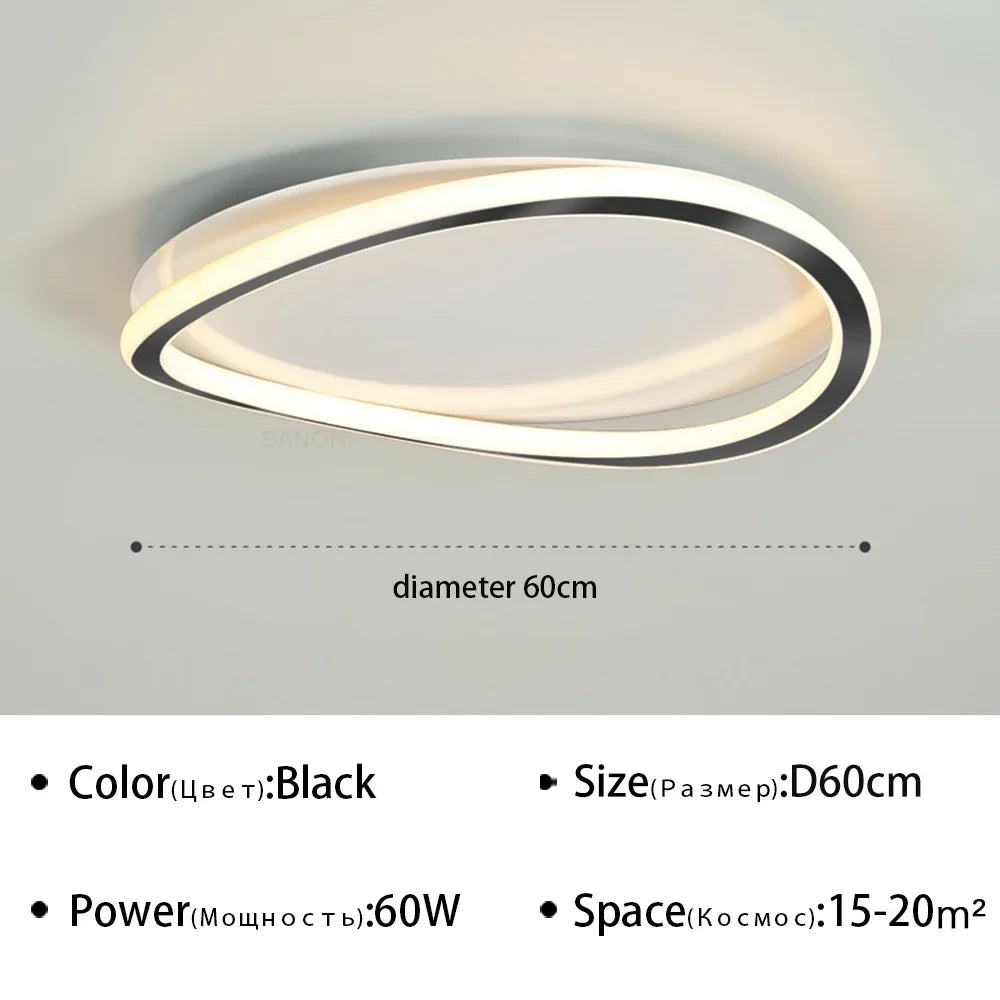 plafonnier led moderne nordique pour décoration intérieure maison